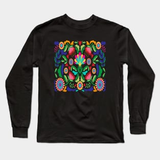 Mexican floral colorful vibes Long Sleeve T-Shirt